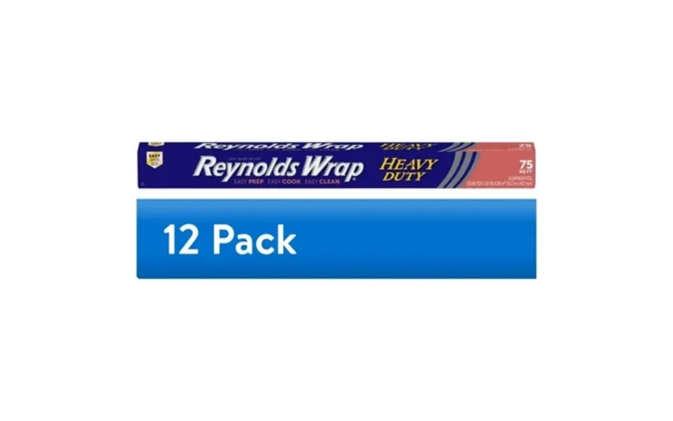12 Pack Reynolds Wrap Heavy Duty Aluminum Foil 18 Inch Width 75 Square Feet
