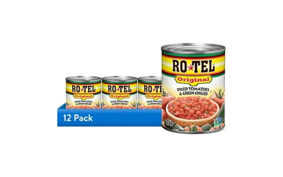 12 Pack Rotel Original Diced Tomatoes And Green Chilies 28 Oz