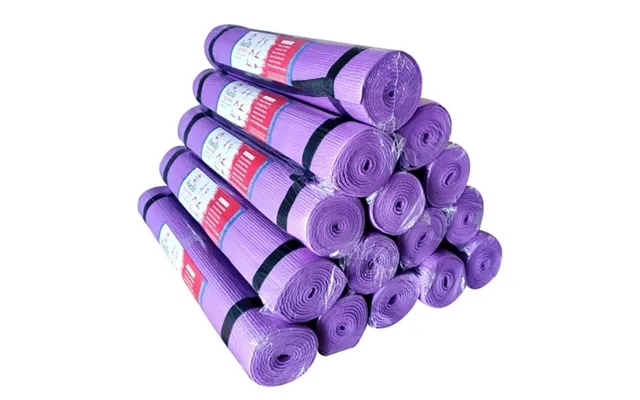 12 Purple Yoga Mats Bulk Pack For Kids Pe Classrooms Adults - Non Slip Sgs Metal Lead Latex Free Easy To Clean Exercise  product image