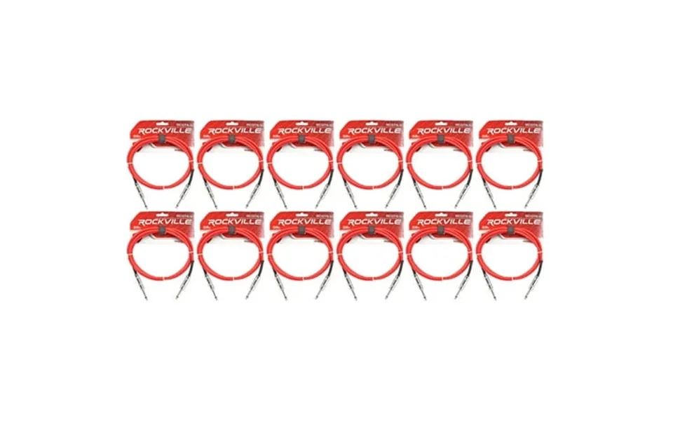 12 Rockville Rcgt6.0r 6 1 4 Ts To 1 4 Ts Guitar Instrument Cable