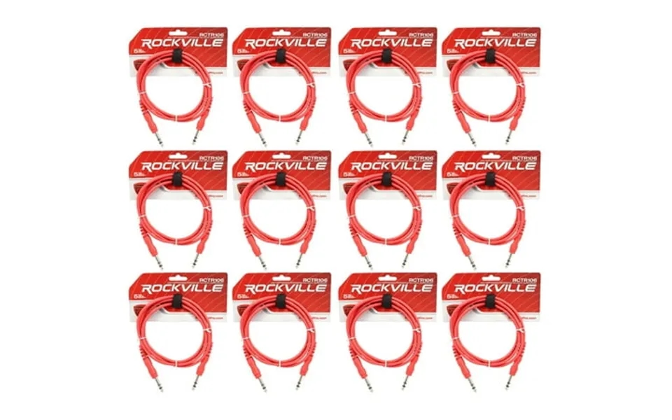 12 Rockville Rctr106r Red 6 1 4 Trs To 1 4 Trs Cable 100% Copper