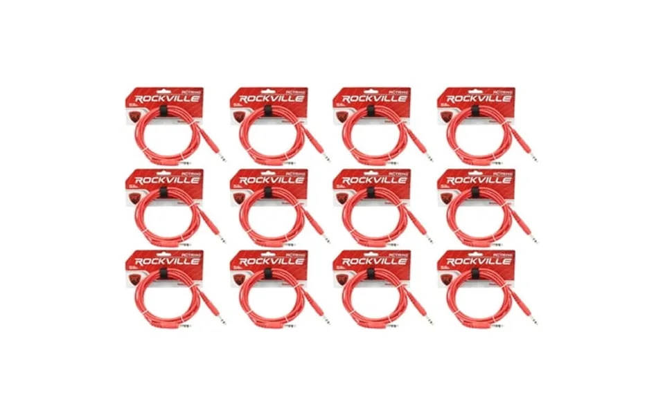 12 Rockville Rctr110r Red 10 1 4 Trs To 1 4 Trs Cable 100% Copper