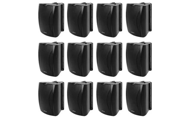 12 Rockville Wet-6b 70v 6.5 Ip55 Black Commercial Indoor Outdoor Wall Speakers product image