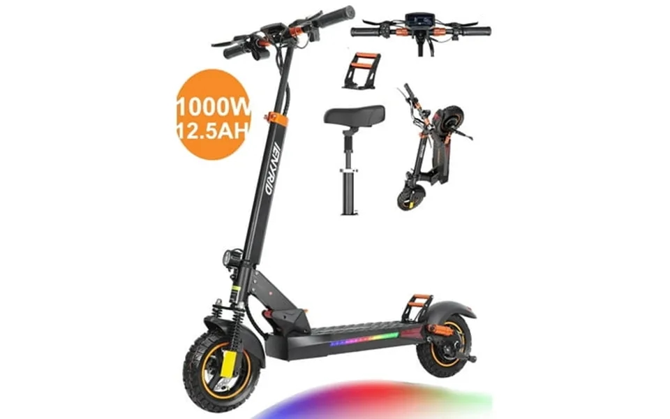 12.5ah Electric Scooter With Seat Off Road 10 Inch Air-filled Tires Max 45km H & 25-40km Folding E Kick Scooter Triple B