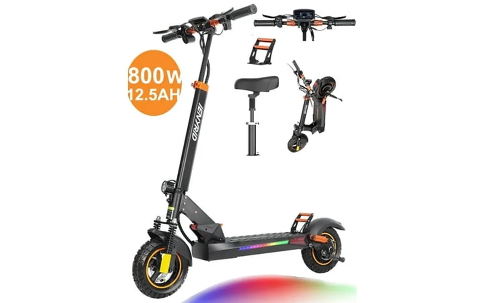 12.5ah Electric Scooter With Seat Off Road 10 Inch Air-filled Tires Max 45km H & 25-40km Folding E Kick Scooter Triple B