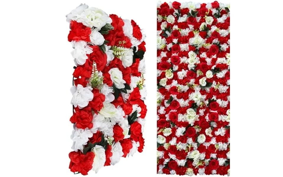12pcs Artificial Flower Wall Panels Silk Rose Wedding Background Venue Decor