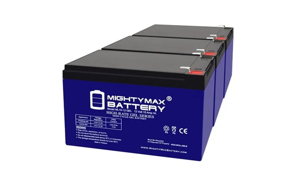 12v 15ah Gel F2 Replacement Battery Compatible With Ezip 750 Ezip 900 Pb806 Sm806 - 3 Pack