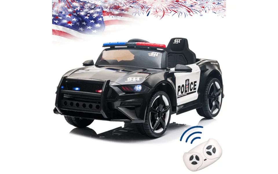 12v Kids Ride On Toy - Electric Ride On Police Car For Girls & Boys Battery Powered Ride On Truck For Age 3-7 Kids Cool