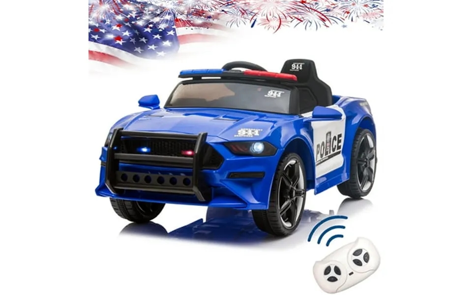 12v Kids Ride On Toy - Electric Ride On Police Sports Car For Girls Boys Cool Gift Battery Powered Ride On Truck For Age