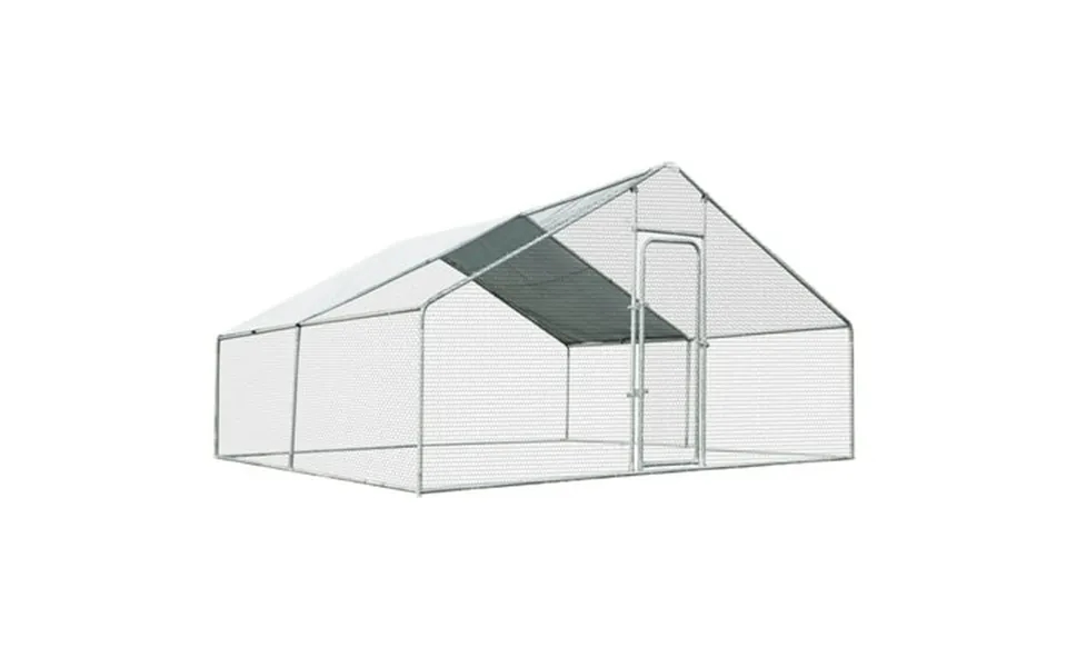 13 X 13 Feet Walk-in Chicken Coop With Waterproof Cover For Outdoor Backyard Farm