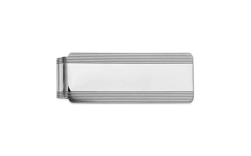 14k White Gold Mengrooved Money Clip Fine Jewelry For Dad Mens Gifts For Him