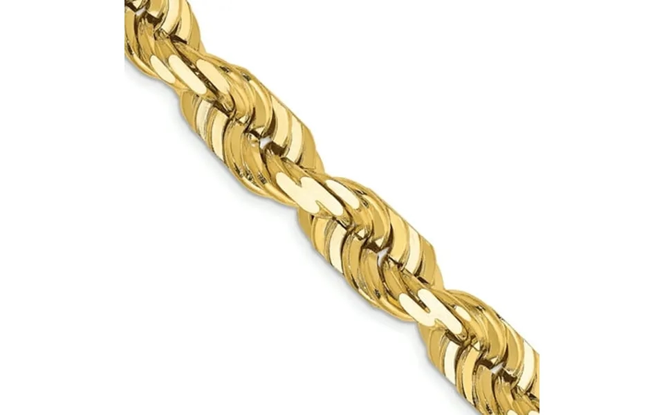 14k Yellow Gold 22 Inch 10mm Link Rope Lobster Clasp Chain Necklace Pendant Charm Fine Jewelry For Women Gifts For