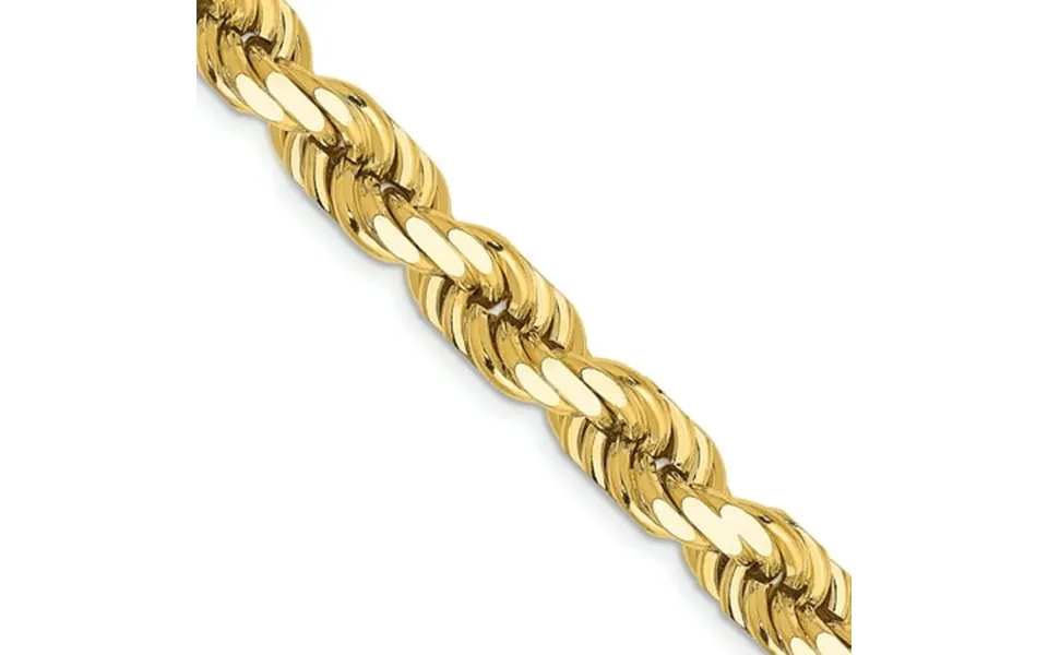 14k Yellow Gold 22 Inch 8mm Link Rope Lobster Clasp Chain Necklace Pendant Charm Fine Jewelry For Women Gifts For