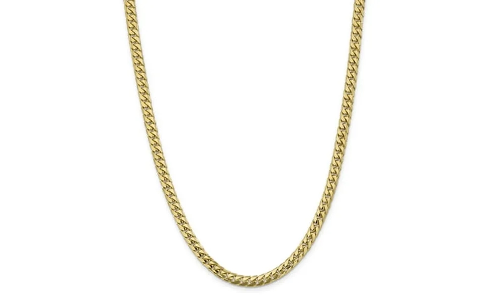 14k Yellow Gold 24 Inch 5.5mm Solid Miami Cuban Link Lobster Clasp Chain Necklace Pendant Charm Curb Domed Fine Jewelry