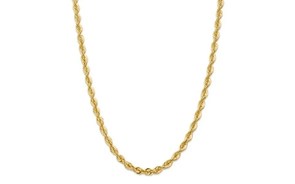 14k Yellow Gold 6mm Solid Plain Rope Chaim W Lobster Clasp 28