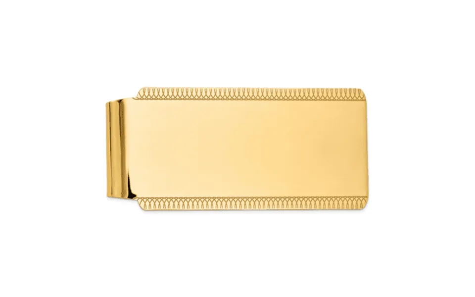 14k Yellow Gold Menhigh Polish Money Clip Fine Jewelry For Dad Mens Gifts For Him