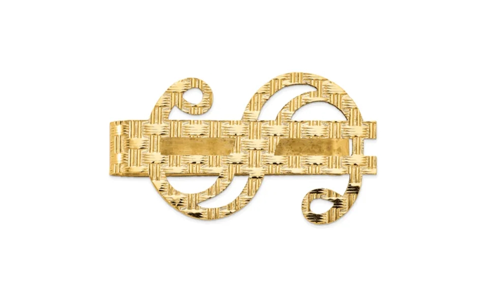 14k Yellow Gold Textured Dollar Sign Money Clip Fine Jewelry For Dad Mens Gifts For Him