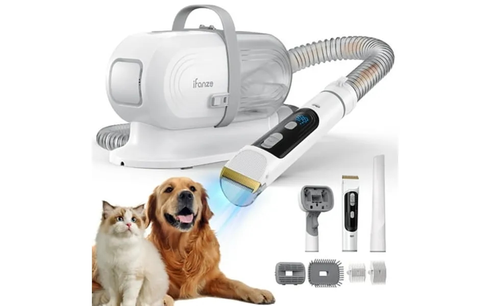 14kpa Dog Grooming Kit & Vacuum 2.5l Pet Hair Vacuum Suction 99% Pet Hair 3 Modes Suction Dog Grooming Clipper Kit 5 Pet