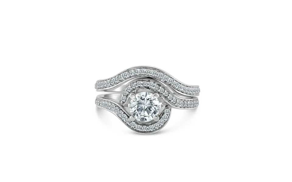 1.50ct Tw Diamond Bridal Set In 10k White Gold