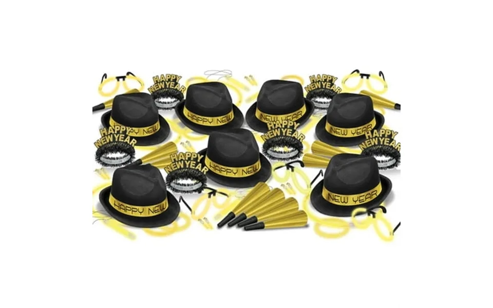 15.25 Vibrant Unique Happy New Year Gold Glow Assortments For 50