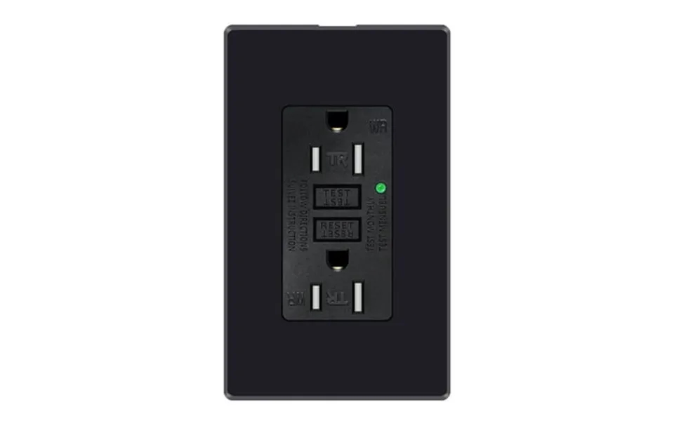 15amp Weather Resistant Gfci Outlet Tamper Resistant Gfi Receptacle With Led Indicator Decor Wall Plate And Screws Inclu