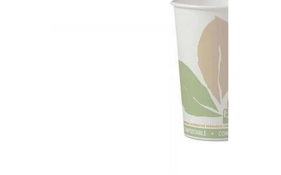 16 Oz Bare By Solo Eco-forward Pla Paper Hot Cups Leaf Design