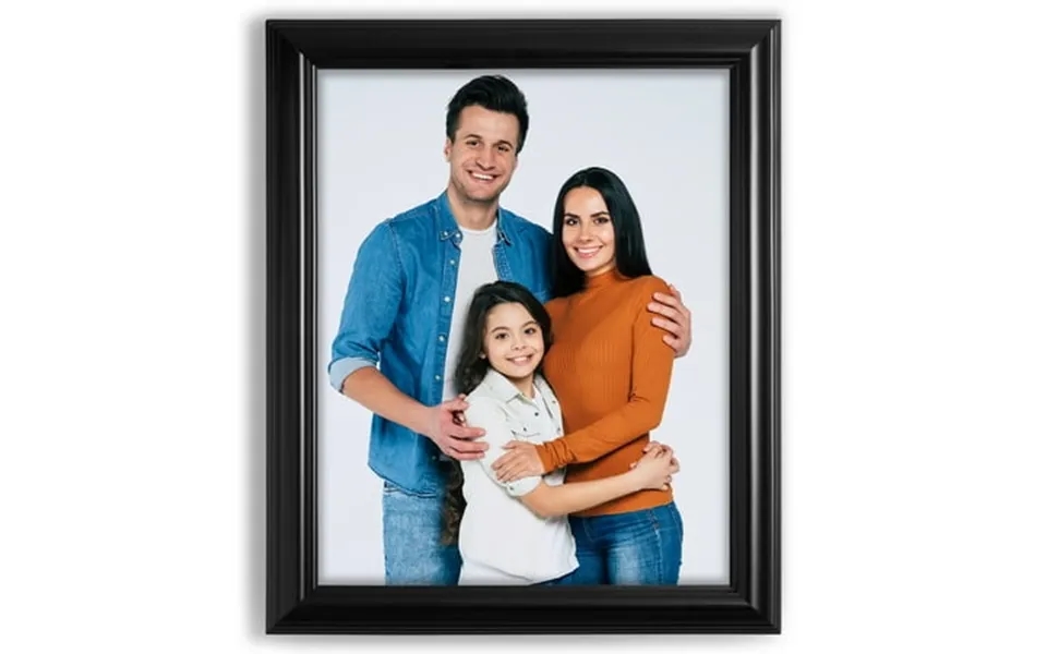 16x20 2 Traditional Black Frame Polystyrene No Mat