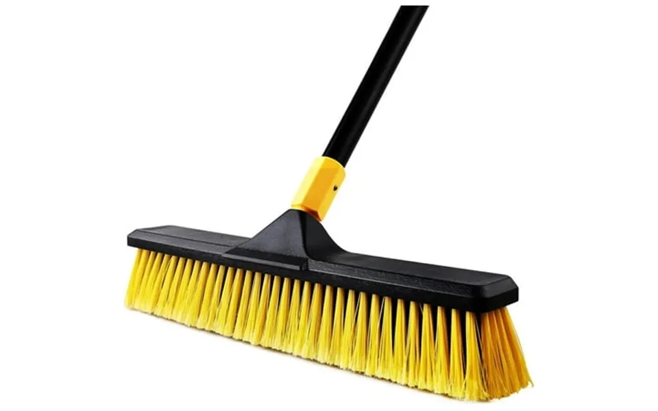 18 Inch Push Broom Heavy-duty Outdoor Commercial Broom Brush Stiff Bristles For Cleaning Patio Garage Deck Concrete Wood
