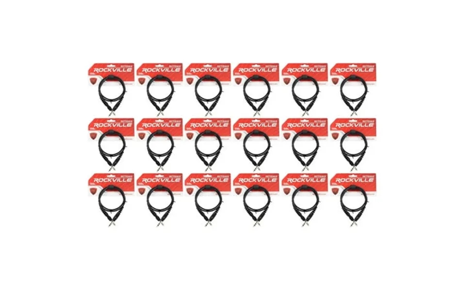 18 Rockville Rctr103b Black 3 1 4 Trs To 1 4 Trs Cable 100% Copper