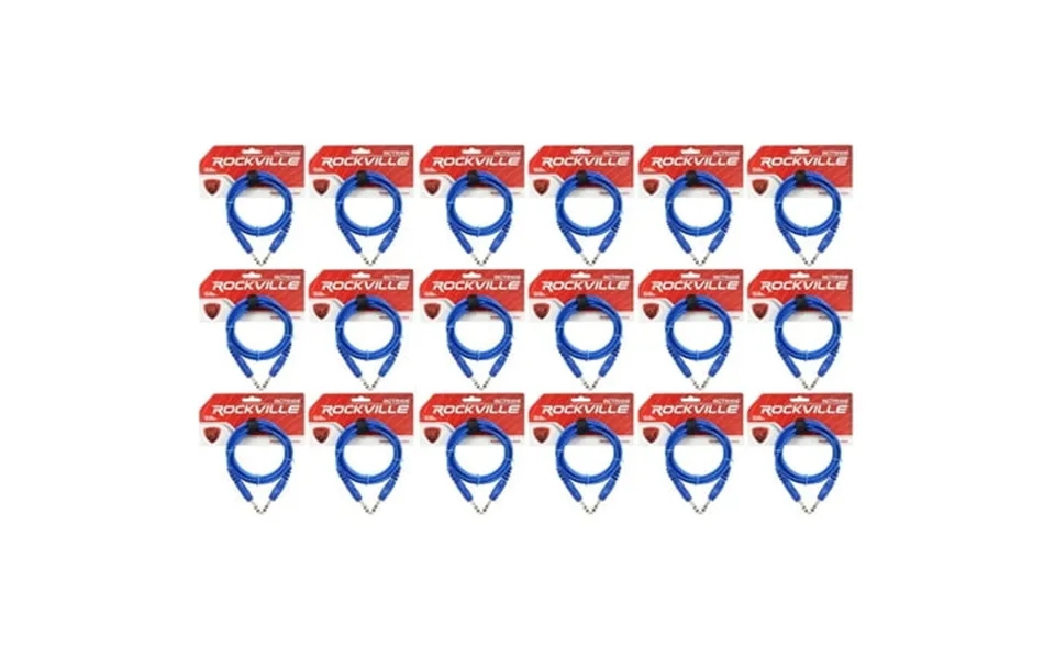 18 Rockville Rctr106bl Blue 6 1 4 Trs To 1 4 Trs Cable 100% Copper