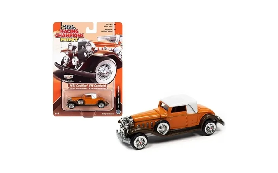 1931 Cadillac V16 Burnt Orange And Brown Metallic With White Top 1 64 Diecast Model Car By Racing Champions Rcsp015
