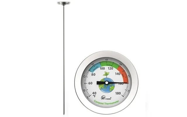 1pc Stainless Steel Soil Thermometer Long Probe Temperature Gauge Planting Meter Test Sensor Composting Garden Accessori product image