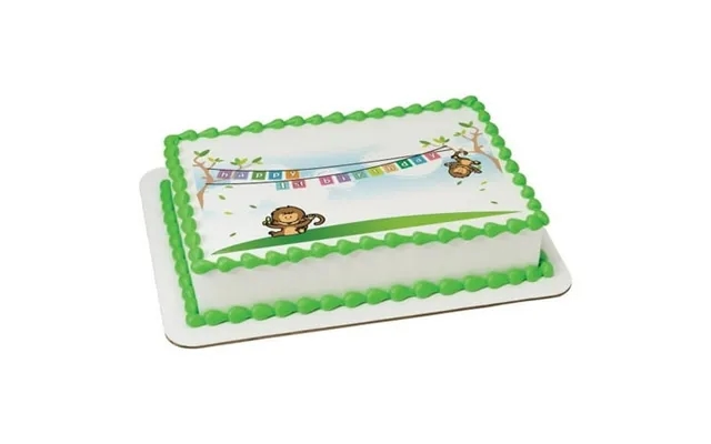 1st Birthday Monkeys Edible Icing Image product image