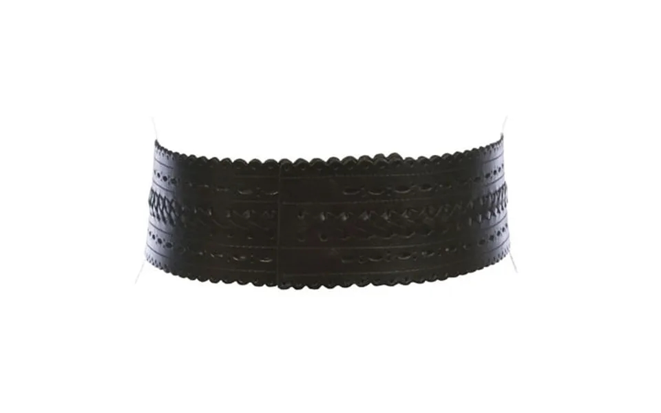2 7 8 72mm Wide High Waist Perforated Braided Leather Belt