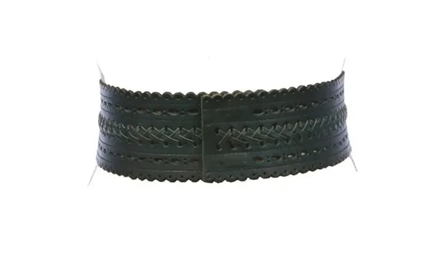 2 7 8 72mm Wide High Waist Perforated Braided Leather Belt product image