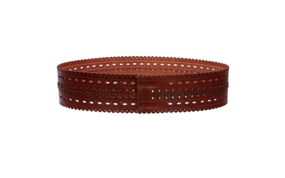 2 7 8 72mm Wide High Waist Perforated Braided Leather Belt