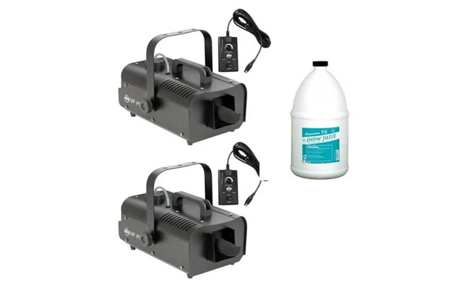 2 American Dj 600w Snow Machine W Wired Remote & American Dj Snow Fluid 1 Gal