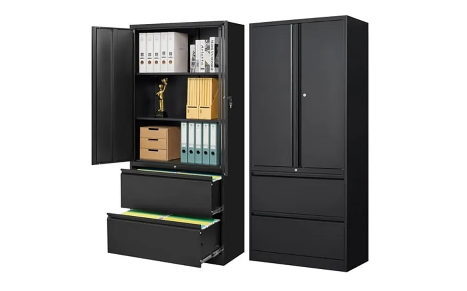 2 Drawer Lateral File Cabinet Metal Storage Cabinet With Drawers Locking File Cabinet With Storage Shelves Metal Storage