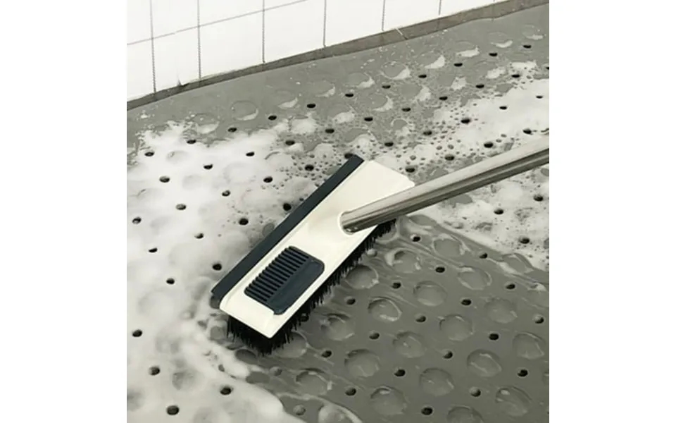 2 In 1 Floor Scrub Brush Adjustable Long Handle Scrubber Shower Tub Scrubber Car Van Bus Window Cleaner Floor Kitchen Cl