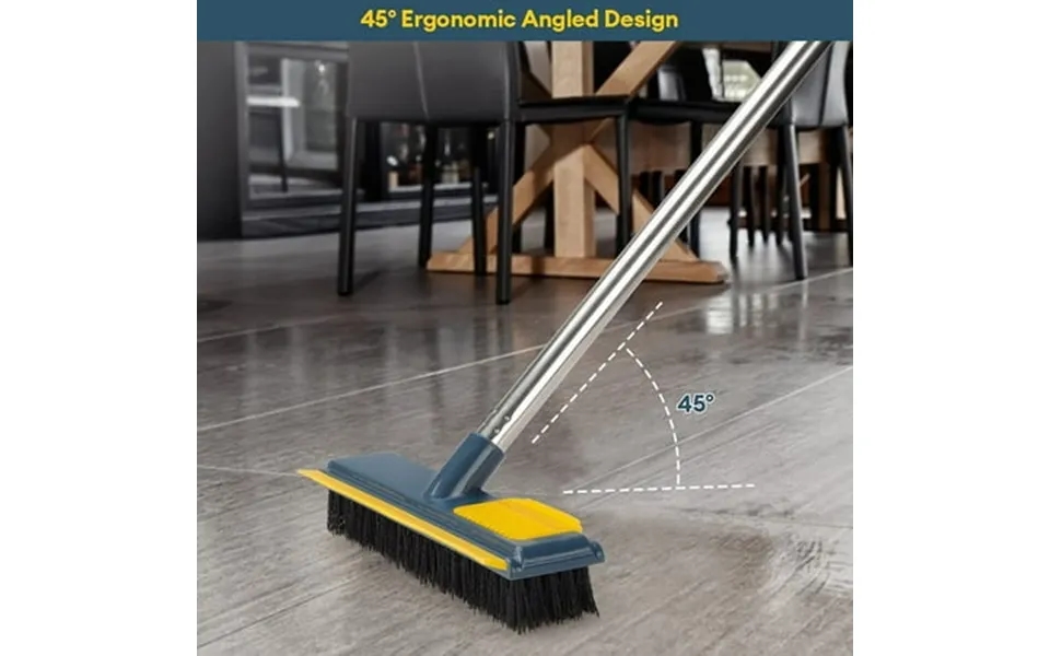 2 In 1 Floor Scrub Brush Adjustable Long Handle Scrubber Shower Tub Scrubber Car Van Bus Window Cleaner Floor Kitchen Cl