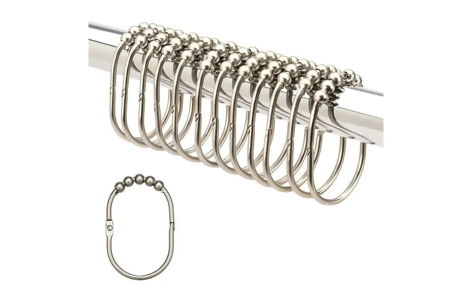 2 Lb. Depot Shower Curtain Ring - Set Of 12 Easy Glide Rollers With Oil Rubbed Bronze Finish