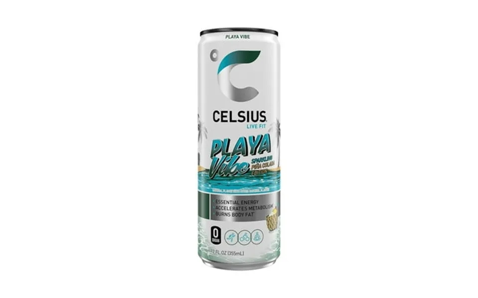 2 Pack Celsius Sparkling Playa Vibe Functional Energy Drink 12 Fl Oz Single Can