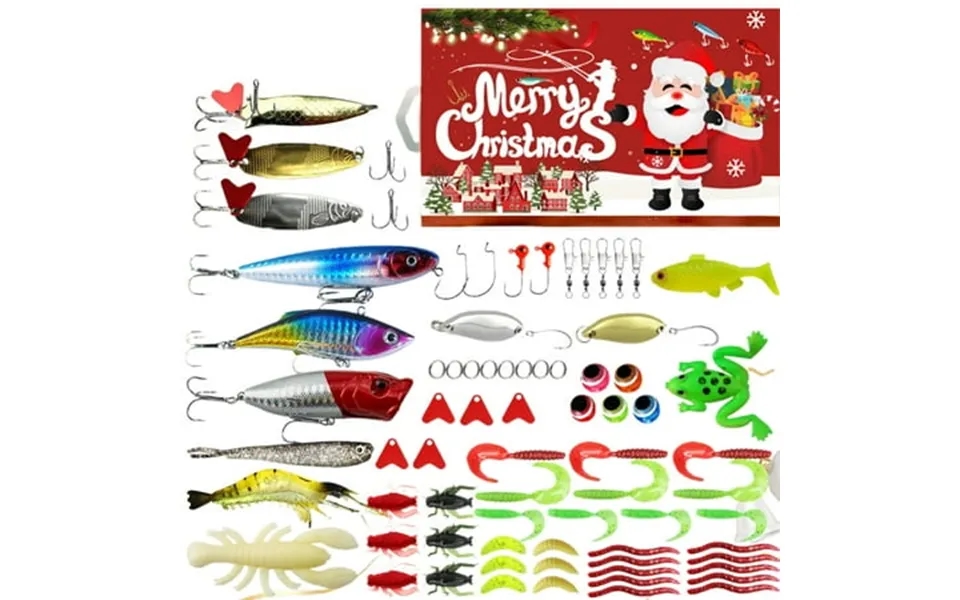 2 Pack Fishing Advent Calendar 2025 Countdown Sets For Adults And Teens - 24 Day Fishing Countdown With Spoons And Crank
