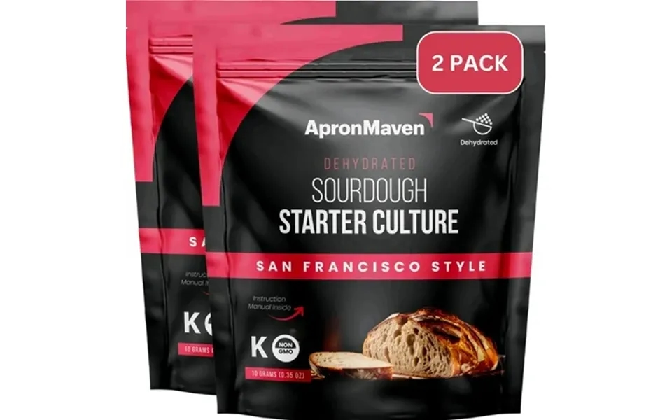 2 Pack Premium Sourdough Starter Culture - San Francisco Style Heirloom Dehydrated Sourdough Starter With Simple Activat