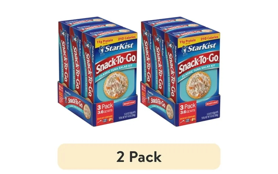 2 Pack Starkist Snack-to-go Ready-to-eat Classic Tuna Salad Kit With Crackers 3