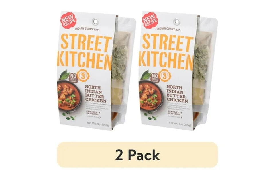 2 Pack Street Kitchen Indian Butter Chicken Scratch Kit - 9 Oz Shelf Stable