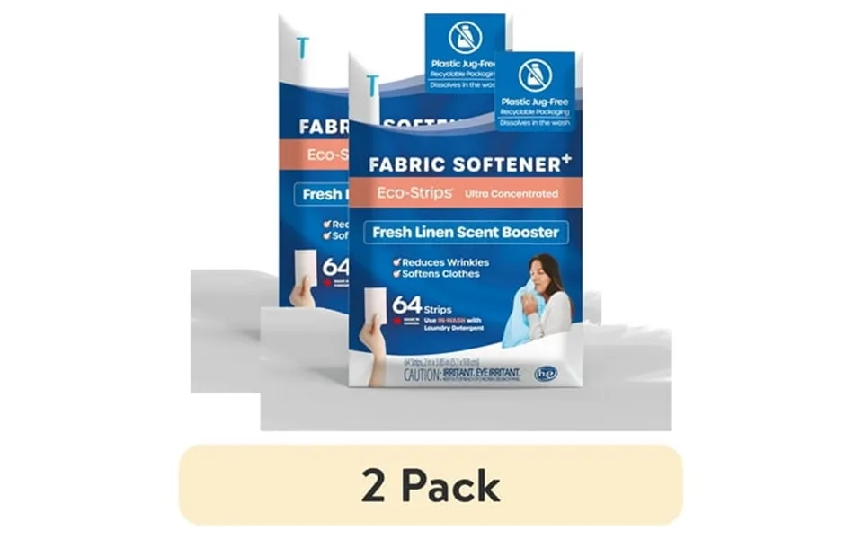 2 Pack Tru Earth In-wash Fabric Softener Sheets - Fresh Linen Scent Booster