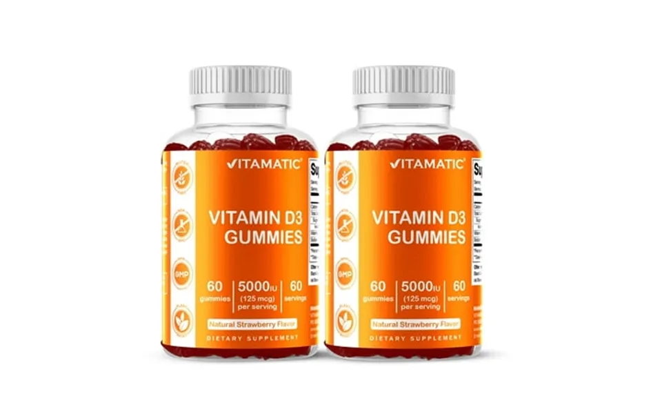 2 Pack Vitamatic Vitamin D3 Gummies - 5000 Iu