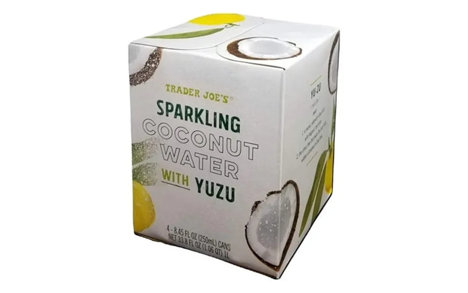 2 Pack-trader Joes Sparkling Coconut Water With Yuzu - 4 Pack