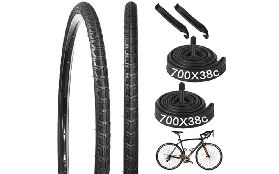 2 Pcs 700 X 38c Bike Tires And 2 Pcs 700 X 35 43c Bike Inner Tubes With Valve 48mm Plus 2 Tire Levers Foldable Replaceme